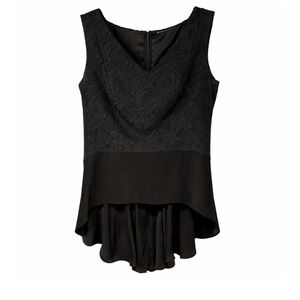 Elie Tahari Lace and chiffon Sleeveless Top